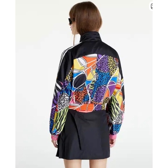 Adidas x Rich Mnisi Track Jacket Multicolor Animal Print Cropped Windbreaker M - Picture 5 of 15
